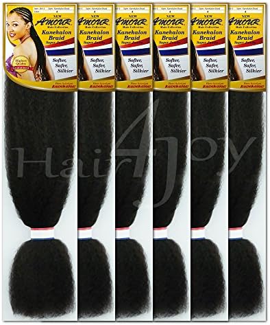 [6PACKS DEAL] Afrelle 100% Kanekalon Jumbo Braid Hair-Amour-NEW BORN FREE (4-MEDIUM BROWN)