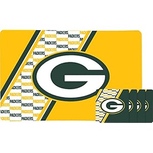 Duck House NFL Green Bay Packers Placemat & Coaster Set 51czN1yfpVL