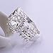 NYKKOLA Fashion Elegant 925 Silver Jewelry Austrian Crystal Sunflower Lucky Ring Wedding Ring(O)