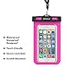 SINOELE Waterproof Case Dustproof Snowproof Outdoor Sport Pouch Case Universal for iPhone Galaxy Samsung Haiwei(Rosy)