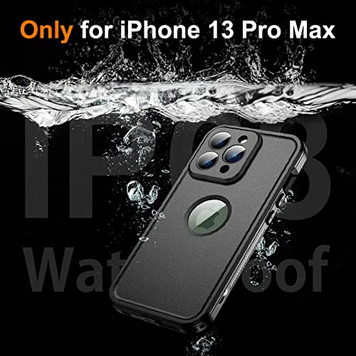 Temdan [Real 360 for iPhone 13 Pro Max Case Waterproof, Builtin 9H