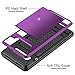 Vofolen Cover for Galaxy S10 Case Wallet Credit Card Holder ID Slot Sliding Door Hidden Pocket Anti-Scratch Dual Layer Protective Hard Shell Rugged TPU Bumper Armor for Samsung Galaxy S10 (Purple)