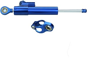 Krace Motorcycle Universal Motorcycle Steering Damper Stabilizer Fit for Yamaha YZF R1／R3／R6／R15／R125／R25 FZ1 FZ8 FZ09 MT09 GSXR 600 750 1000 GSX1300R CBR600RR 1000RR CB400 CB1000 ZX6R ZX14R…