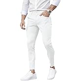 GINGTTO Mens Skinny Pants Tapered Leg Stretch Slim Fit Dress Pants for Men