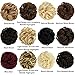 REECHO Women's Thick 2PCS Hair Scrunchies Made of Hair Curly Wavy Updo Hair Bun Extensions Messy Hairpieces