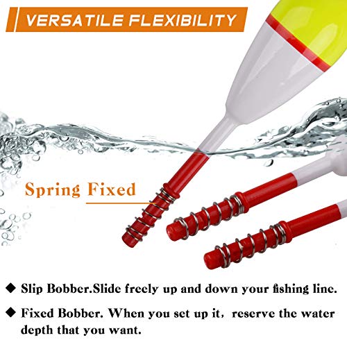 AGOOL Fishing Bobbers Balsa Wood Fishing Floats and Bobbers Spring