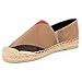 Tengyu Women's Espadrilles Flats Original Slip On Loafer Shoes Classic Canvas Comfort Alpargatas (US8=EU39=24.5CM, Khaki)