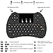 ( 2017 Latest Model ) EMISH Mini Wireless Keyboard, Rechargeable Lithium Battery Touchpad Mouse for PC, Xbox 360, Android TV Box, Computer, Laptop, Black