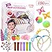 DIY Headbands for Girls - Fashion Headbands - Art & Craft Kit 10 Satin Headbands & 10 Hair Clips with Hair Accessories - Crafts Making Kits Gift for Girls Birthdays, Christmas