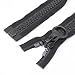 YaHoGa 60cm #20 Super Large Separating Giant Plastic Zippers for Sewing Tents Coats Overcoats Down Jackets Boat Cover Canvas Heavy Duty Huge Resin Vislon Zippers (24" Black)