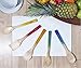 Colorful Bamboo Cooking Utensils - Wooden Serving Set | 5 Piece Utensil Set | Non Stick Wood Spoon & Spatula Gadgets For Kitchen | Cute Gift For Chefs