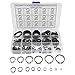 HVAZI 290PCS C-Clips External Retaining Ring Assortment Kit(Black Alloy Steel)