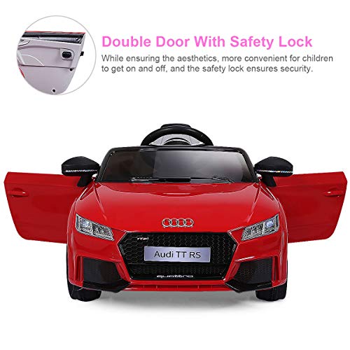 Costzon Kids Ride On Car, 12V Licensed Audi TT RS, Remote Control