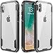 zisure iPhone X Case, XS Cases [Rock Sugar] Heavy Duty Crystal Hard Clear Case Durable Shatterproof Sports Phone Cover for iPhone X, iPhone Xs - 5.8 inch Black