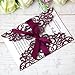 ponatia 25PCS 5.12 x 7.1 '' Laser Cut Wedding Invitations Cards with Envelopes for Wedding Bridal Shower Engagement Birthday Invite (Burgundy)