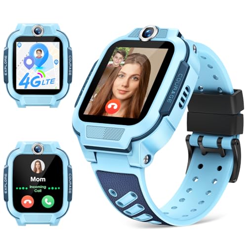 imoo Z3 Watch Phone, 4G-Smartwatch Kinder mit HD-Videoanrufen, Smartwatch für Kinder mit GPS-Echtzeitortung, IPX8-Wasserbeständigkeit (Blue)