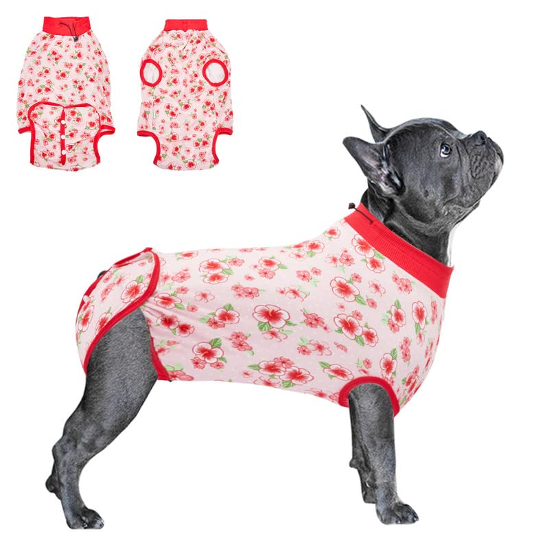 PetWarm Recovery Suit for Dogs, Dog Cat After Surgery Onesie for Male Female Dogs, Post-Spay Neuter, Weaning, Prevents Licking Cotton Protect Dog Abdominal Pet Cone, E-Collar Alternative, XS