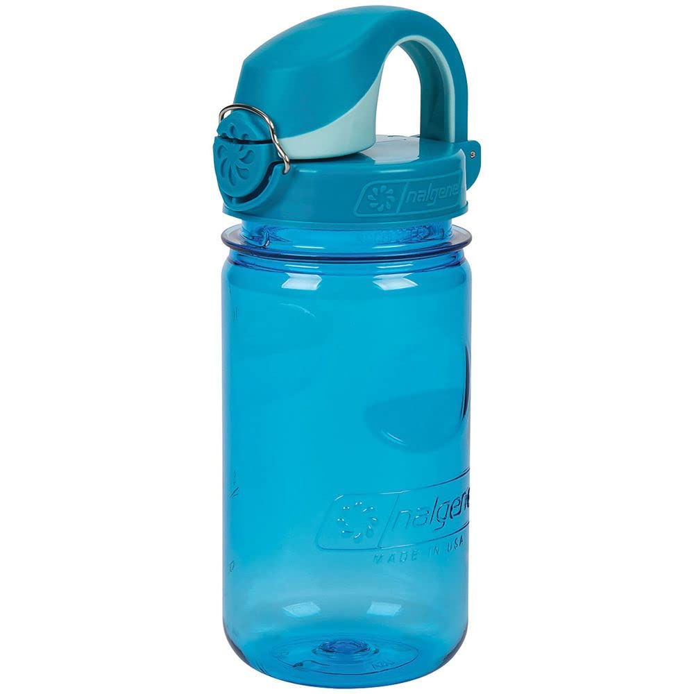 Photo 1 of Nalgene Sustain Tritan BPA-Free Kids On The Fly Water Bottle Made with Material Derived from 50% Plastic Waste (using ISCC certified mass balance), Leak Proof, Durable, BPA Free, Carabiner Friendly