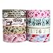 Crafty Rabbit Vintage Washi Tape - Set of 8 Rolls - 262 Feet Total - Multicolor