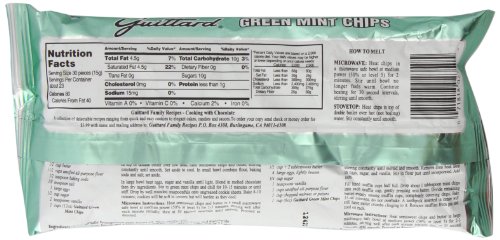 Guittard Green Mint Chips, 12-Ounce (Pack of 6)