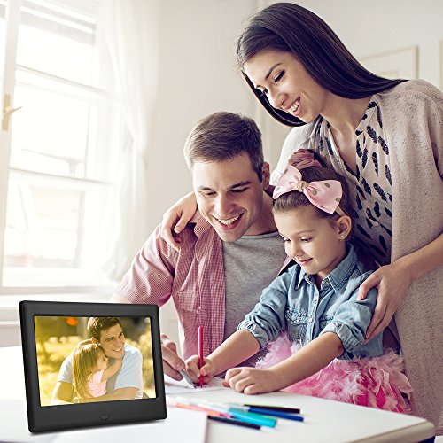 image for DBPOWER HD Digital Photo Frame IPS LCD Screen with Auto-Rotate/Calenda