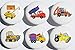 Construction Drawer Pulls / Construction Truck Ceramic Knobs , Set of 6