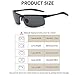 SUNGAIT Men's HD Polarized Sunglasses for Driving Fishing Cycling Running Metal Frame UV400 (Black, Gray)