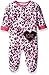 BON BEBE Baby Girls' Footed Snap Front Coverall with Applique