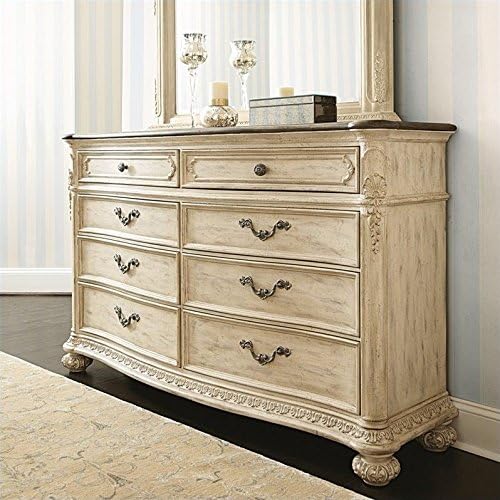 Traditional Dresser in White Veil Finish