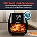Ultrean 5.8 Quart Air Fryer, Electric Hot Air Fryers Oilless Cooker with 8 Presets, Digital LCD Touch Screen, Nonstick Basket, 1700W, ETL/UL Certified, 18 Month Warranty