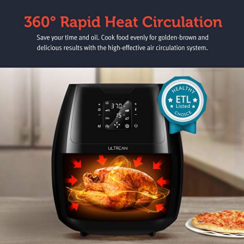 Ultrean 5.8 Quart Air Fryer, Electric Hot Air Fryers Oilless Cooker