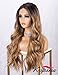 K'ryssma Dirty Blonde Lace Front Wig with Dark Roots Ombre Long Wavy Synthetic Wig for Women