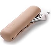 FERYES Large Travel Makeup Brush Holder, Magnetic Anti-fall Out Silicon Portable Cosmetic Face Brushes Holder, Soft and Sleek Makeup Tools Organizer for Travel- (8.27 * 2.36 * 1.57)