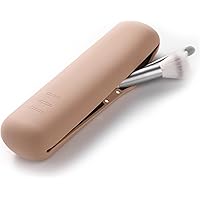 FERYES Large Travel Makeup Brush Holder, Magnetic Anti-fall Out Silicon Portable Cosmetic Face Brushes Holder, Soft and Sleek