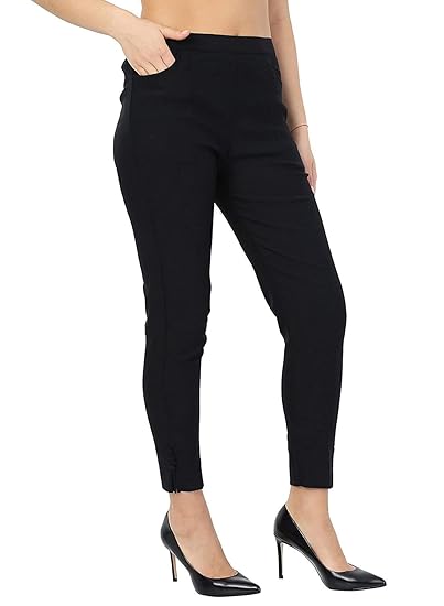 ladies black chinos
