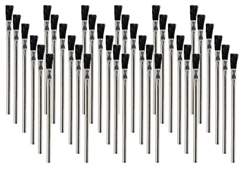 ACID FLUX BRUSH 6" LG X 3/8" SOLDER, PLUMBING, GLUES, TOUCH UPS, Tin handle with Horse Hair heads. Great Inexpensive brushes for many uses in the home. Great Price (36Ea.)