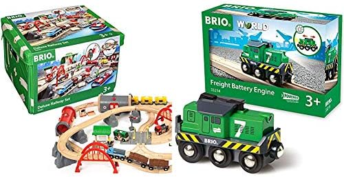 brio deluxe railway set wooden toy train set for kids