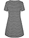 Timeson Women's Basic Round Neck Short Sleeve Striped Loose T-shirt Dress