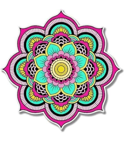 EW Designs Rainbow Ombre Mandala Turtle Vinyl Decal Sticker – 4 Inches Tall - View #4
