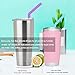 WALFOS Reusable Silicone Straws - Extra long bendy Straws for 30 oz and 20 oz Tumblers Yeti/Rtic/Ozark - 10 Pieces (4 Big Bent +4 Slim Bent +2 Cleaning Brushes ) - Food Grade & BPA FREE