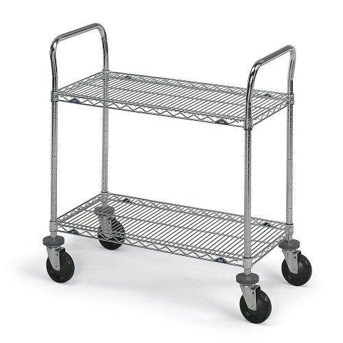 METRO Stainless Steel Wire Utility Carts 36" Wx18 D Shelf