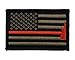 Firefighter Axe US Flag Thin Red Line Hook and Loop Morale Patch United States (Coyote and Black)