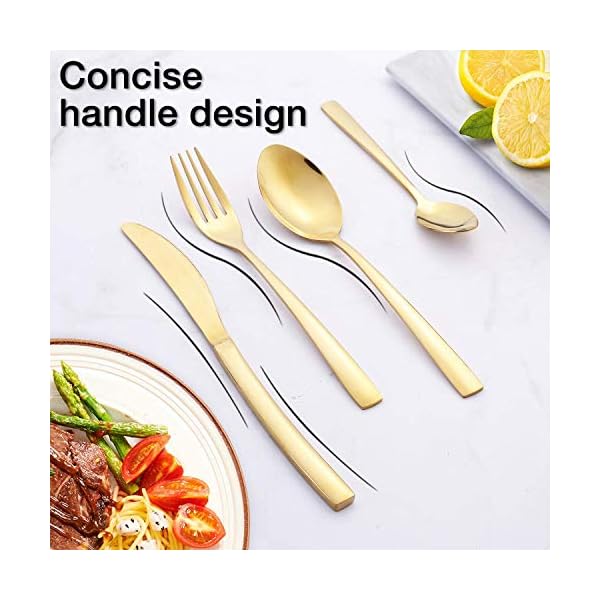 Gold-Cutlery-Set-Elegant-Life-24-Piece-Flatware-Set-Stainless-Steel-Silverware-Sets-Mirror-Polishing-Tableware-Sets-Multipurpose-Use-for-Home-and-Kitchen-for-6-Gift-Box-Gold Gold Cutlery Set, Elegant Life 24-Piece Flatware Set, Stainless Steel Silverware Sets, Mirror Polishing Tableware Sets, Multipurpose Use for Home and Kitchen for 6, Gift Box (Gold)