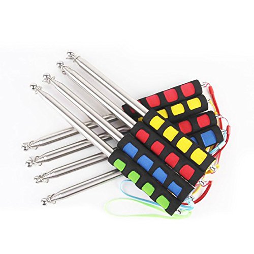 VESSOS Home Extendable 2M Portable Durable Telescopic Handheld Flag Pole for Flags Windsock Party DIY Decoration