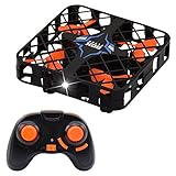 Mini RC Quadcopter Drone 2.4G 4CH 6 Axis Gyro Headless Mode Remote Control One-Key Return RC Toy with LED Night Lights (Black)