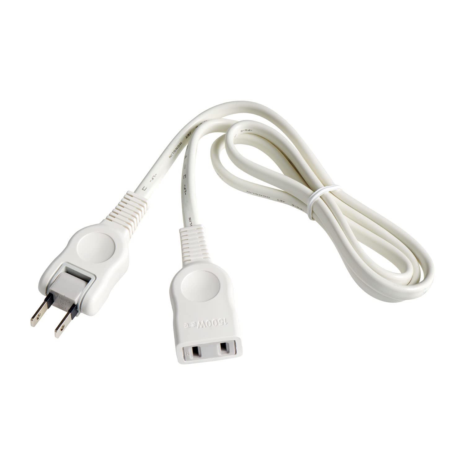 エルパ(ELPA) 延長コード コンセント 1ｍ 1個口 125V 15A 耐トラッキングカバー メス-オス W-1511NB(W) ホワイト商品画像