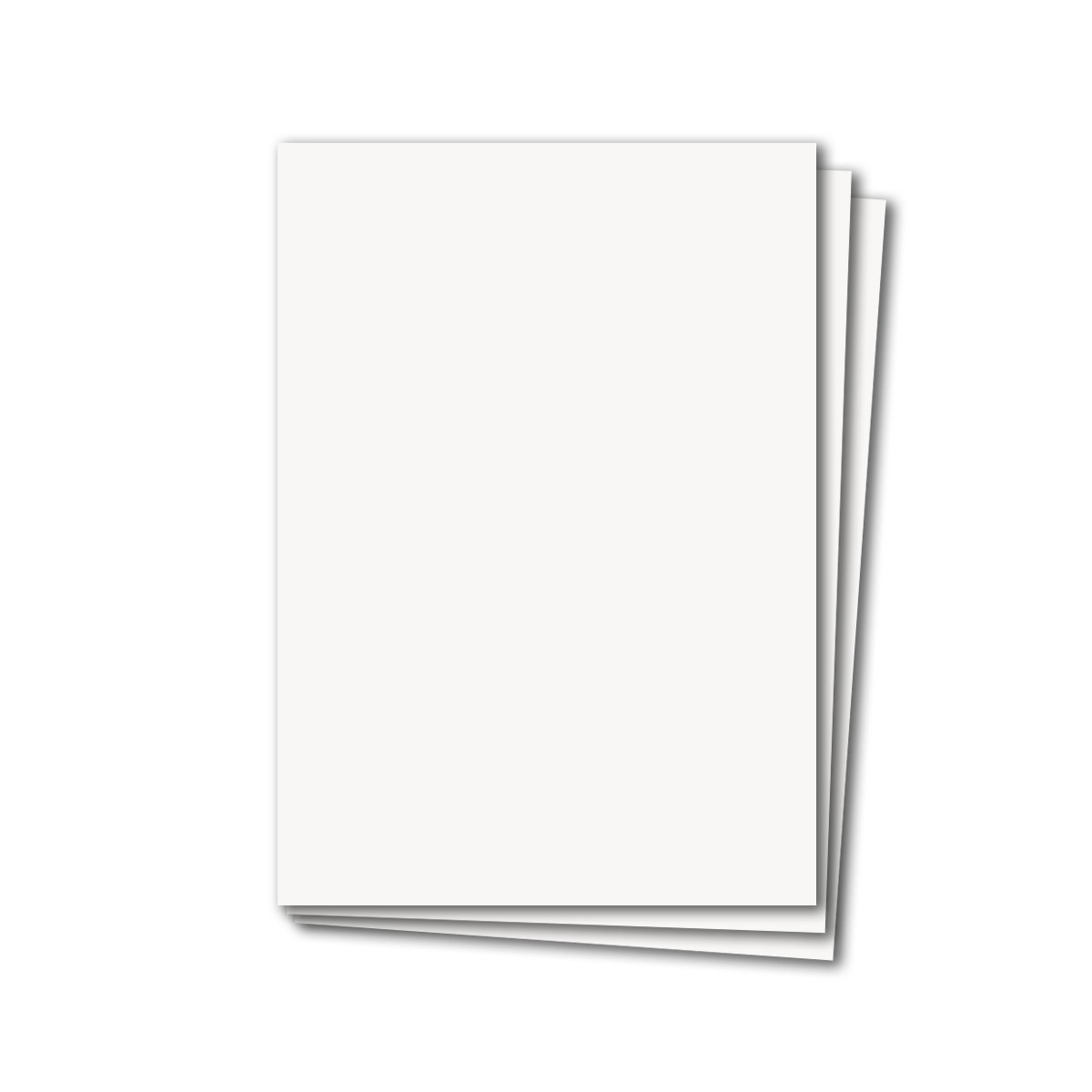 A4 Sheets - Cards - Individual cards - White - 297 x 210 mm - 250 g/m² - 190 g/m² - Hammered Matt Linen 20 Items Hochweiß - matt