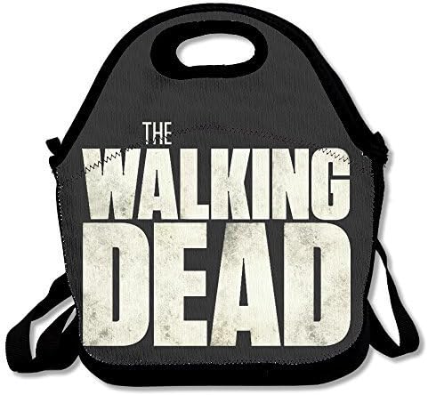 Black The Walking Dead Unisex Grocery Bags For Woman Man Kid