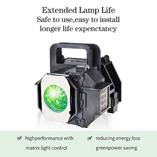 LBTbate Epson ELPLP49/V13H010L49 Projector Lamp Bulb Replacement Home Cinema PowerLite 8350 8345 8500UB 8700UB 6100 6500UB 8100 7100 7500UB Projector Lamp with Housing