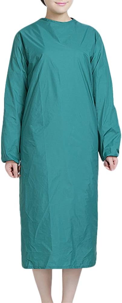 Icegrey Medical Gown Waterproof Surgical Gown Resistant Isolation Gowns Protective Clothing for Domestic Use,Green,M